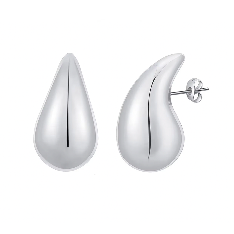 Pendientes Gotita Midi Plata - (Acero Quirúrgico Waterproof) - Mimiló