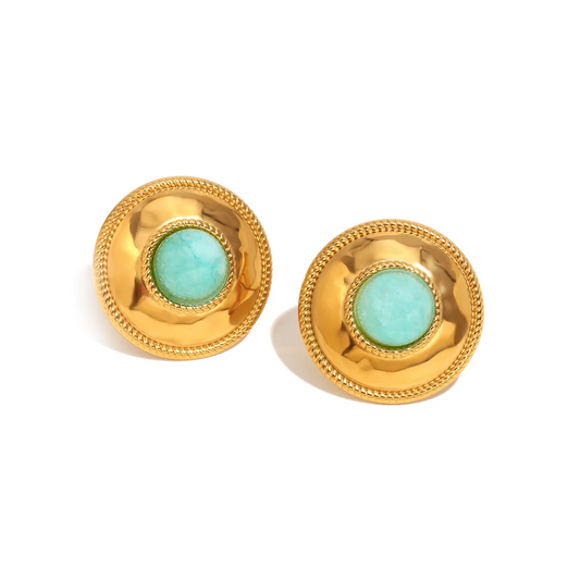 Pendientes Mallorca Turquesa - (Acero Quirúrgica Waterproof)