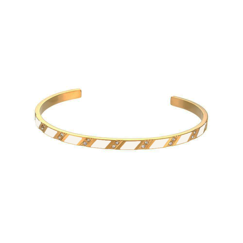 Pulsera Mónaco Blanca - Acero Quirúrgico Waterproof - Mimiló