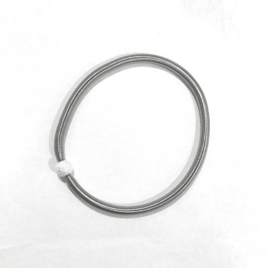 Pulsera Dominó Plata Diamantada Plata 6mm - Acero Quirúrgico